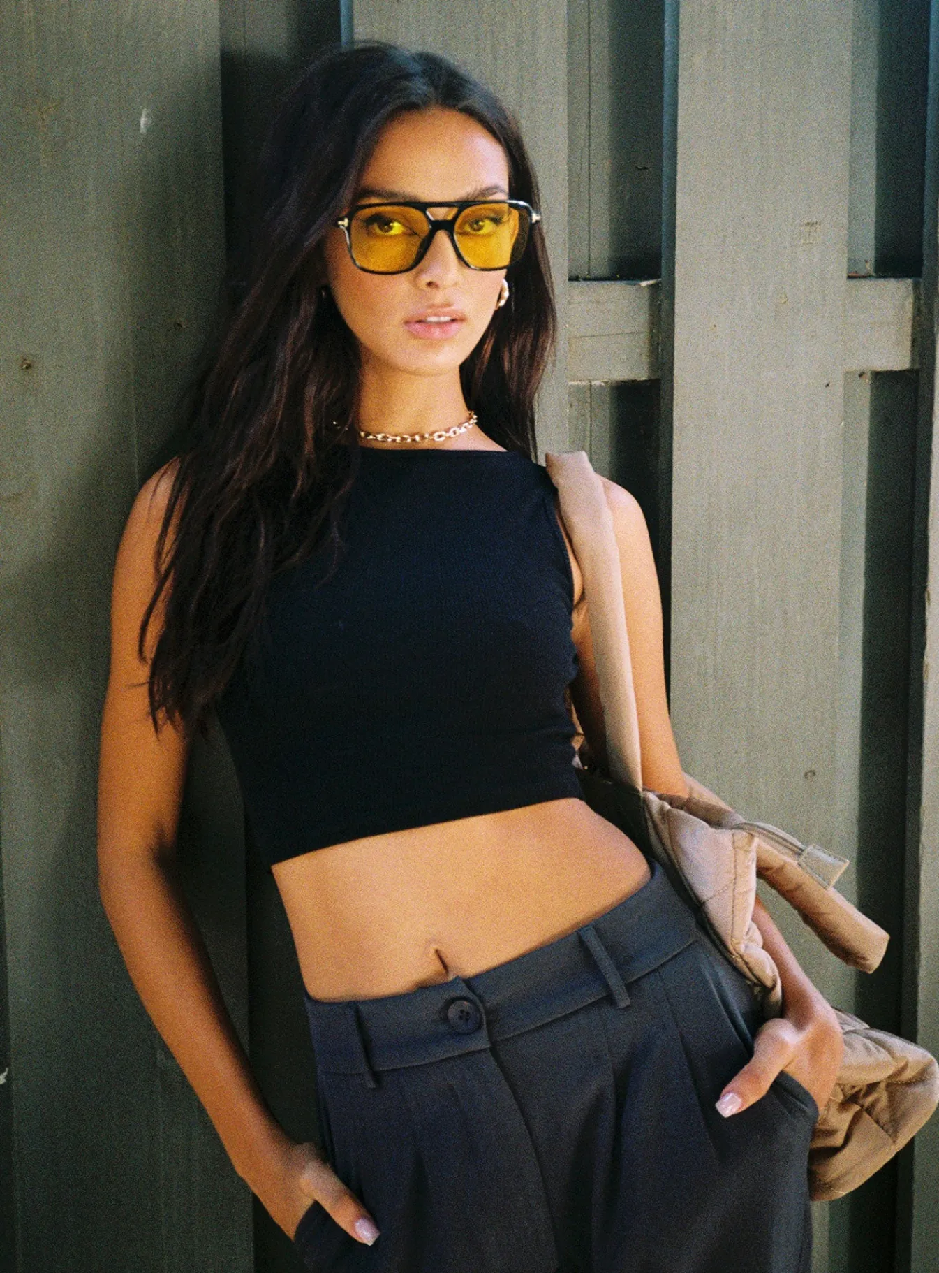 Princess Polly Darlington Crop Top Black Cheap