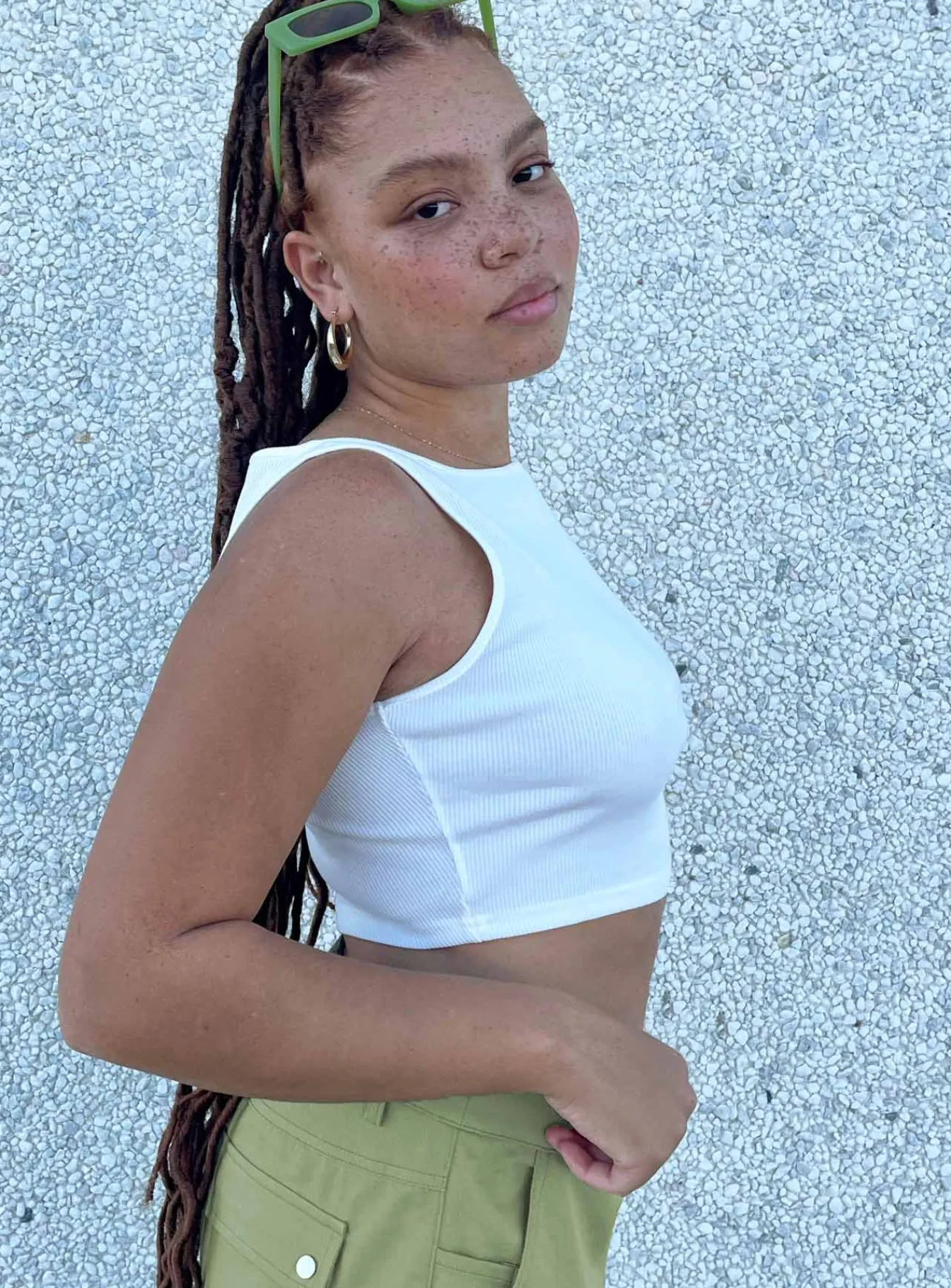 Princess Polly Darlington Crop Top White Hot