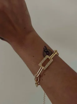 Princess Polly Darrow Chain Link Bracelet  Gold Flash Sale