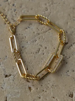 Princess Polly Darrow Chain Link Bracelet  Gold Flash Sale