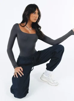Princess Polly Daughtrey Cargo Pants  Navy Clearance