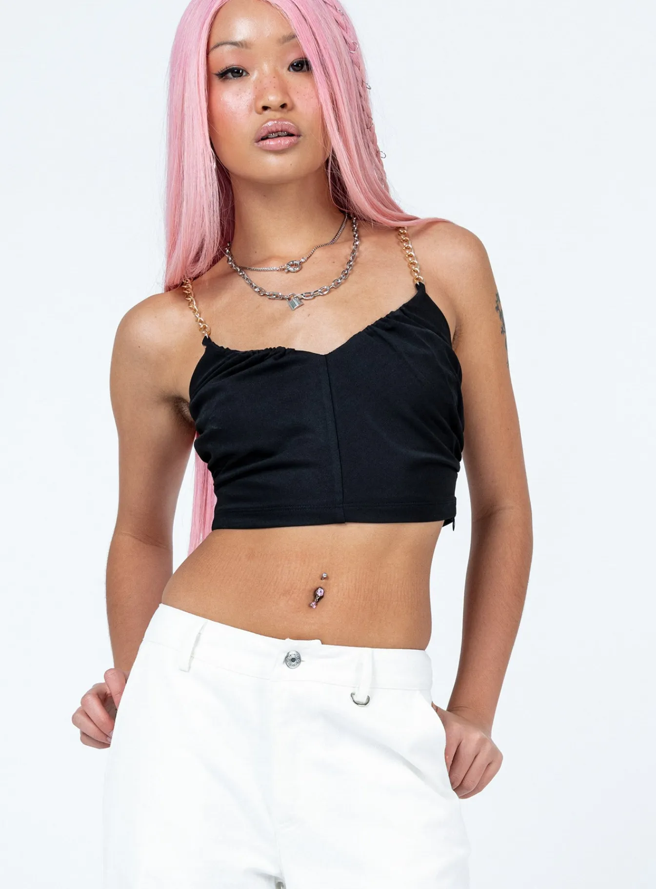 Princess Polly Davall Top Black Shop