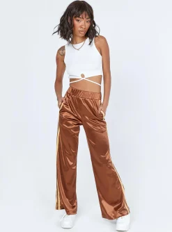 Princess Polly Dave Trackpants  Brown Best Sale