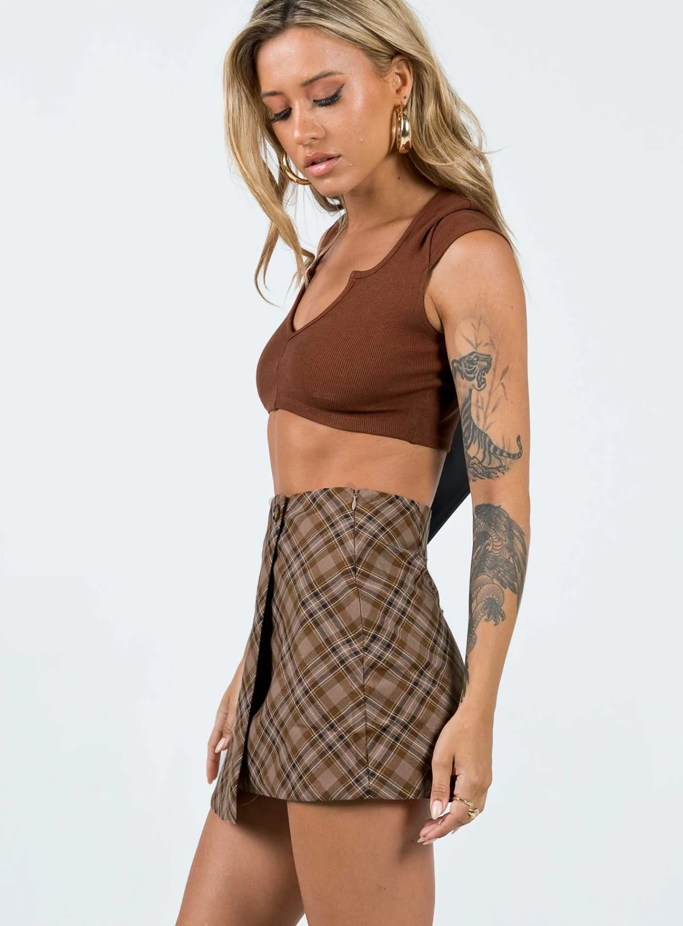 Princess Polly Davenport Mini Skirt Brown Online