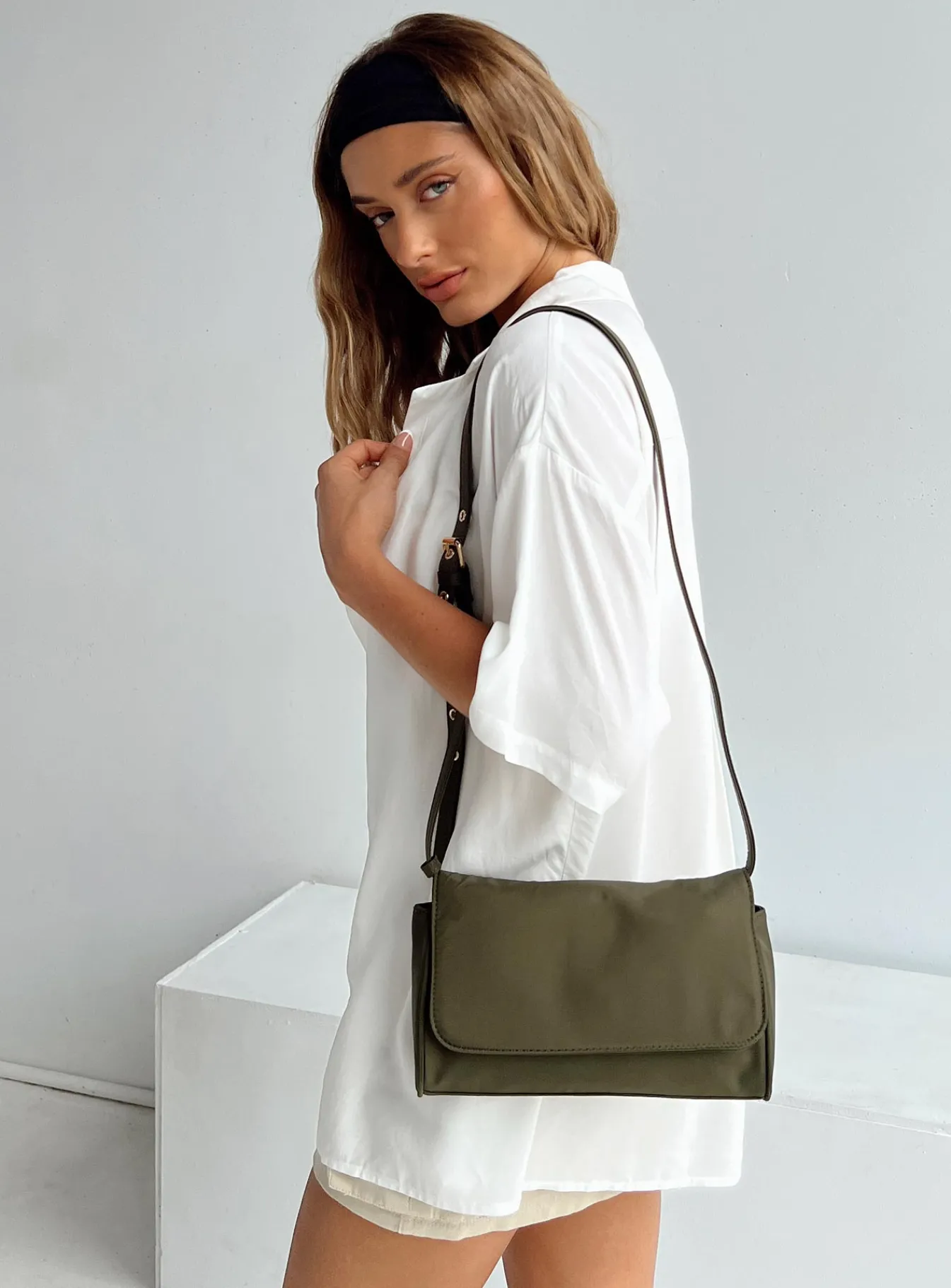Princess Polly Davie Crossbody Bag Khaki Sale