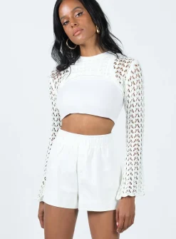 Princess Polly Day Dream Shorts White Fashion