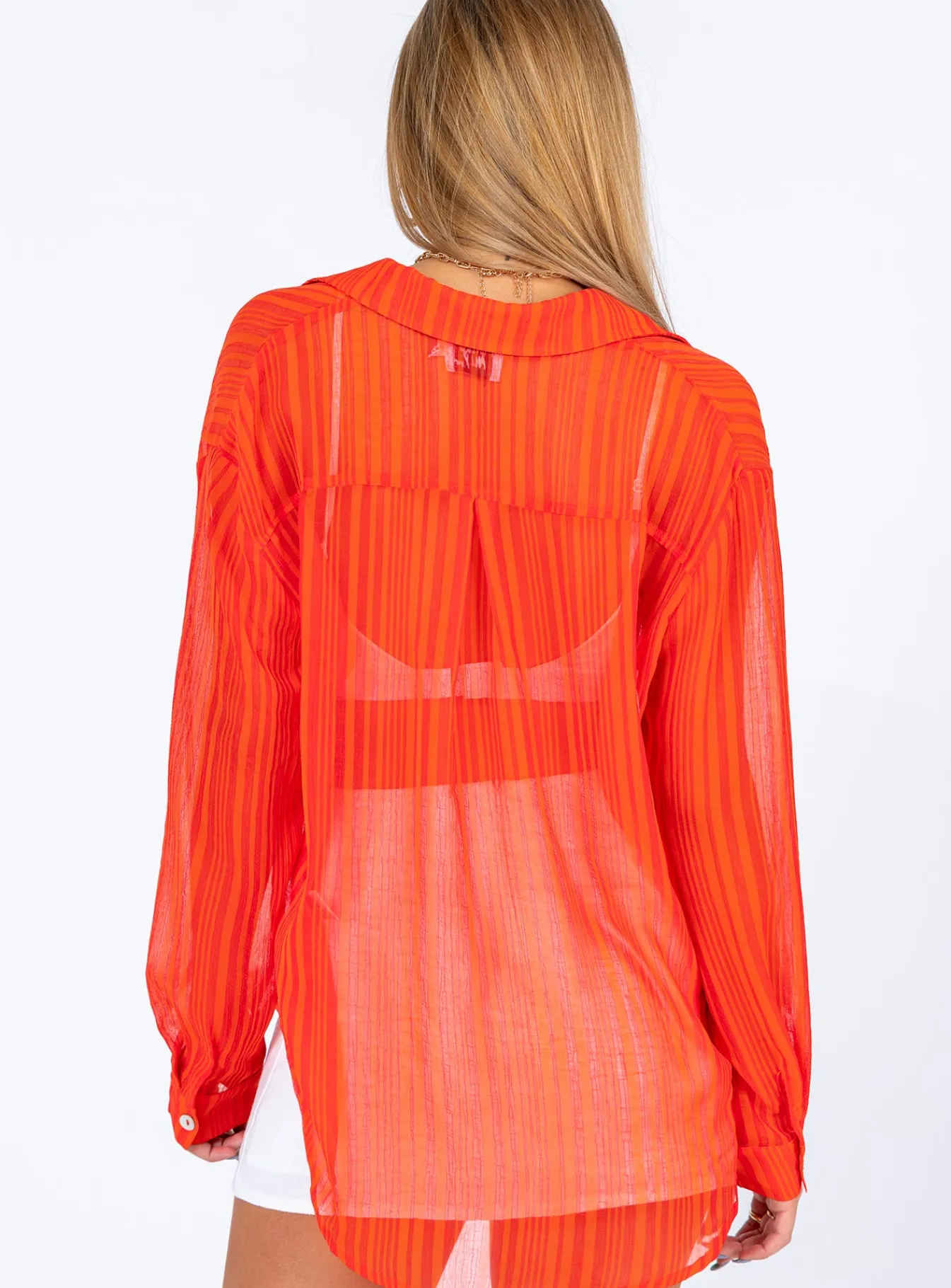 Princess Polly Deacon Shirt Orange Flash Sale