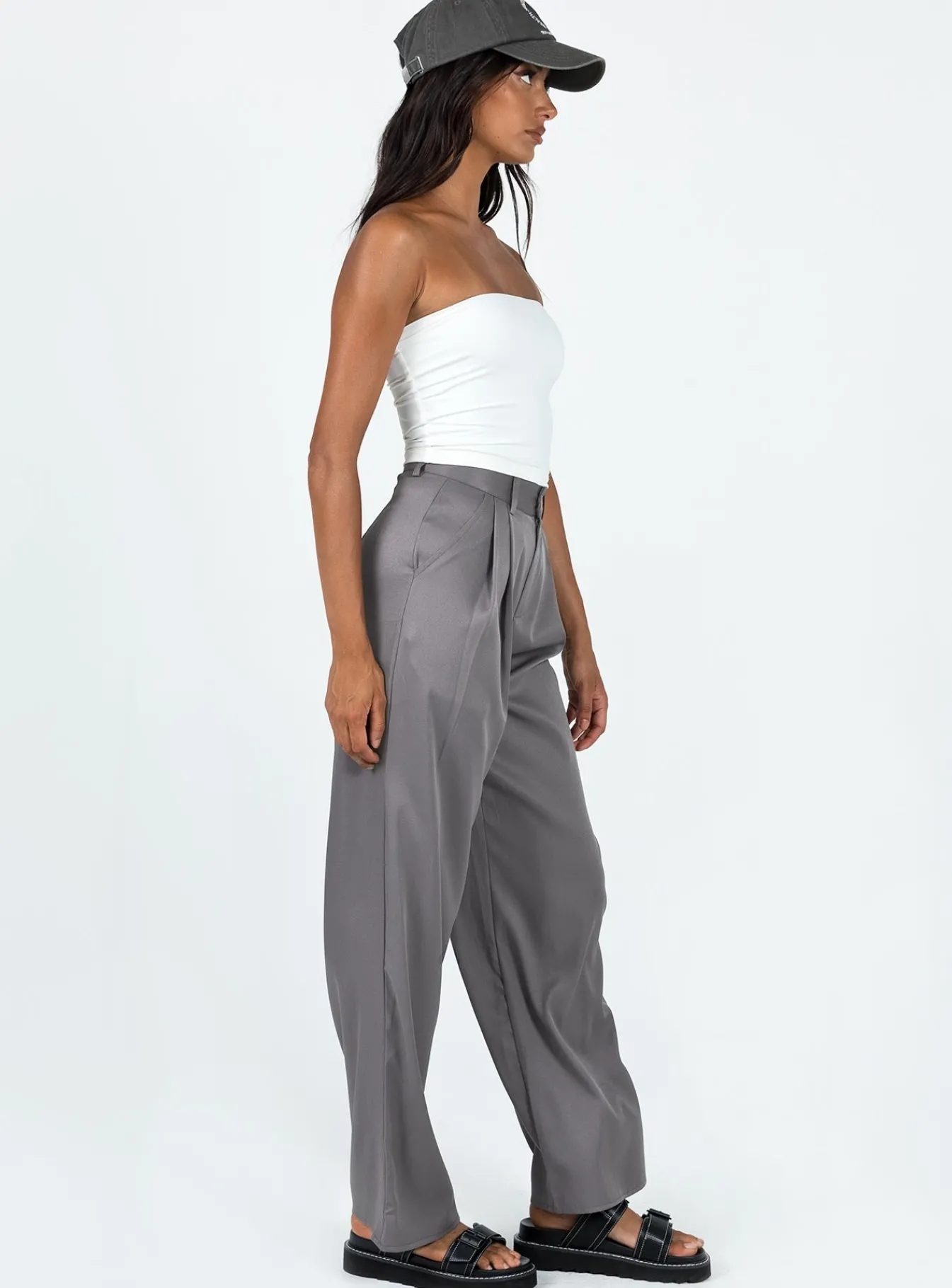 Princess Polly Deagon Pants Grey Cheap
