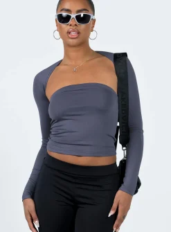 Princess Polly Deandra Top Navy Outlet
