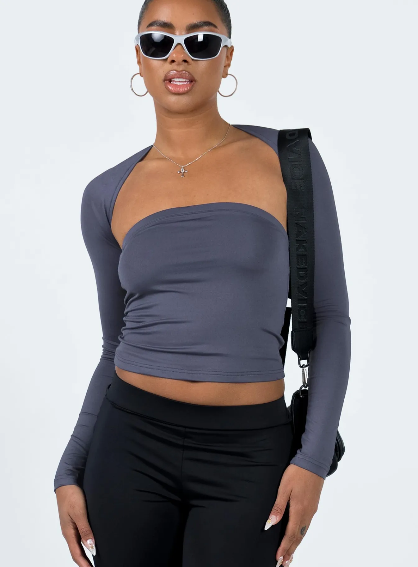Princess Polly Deandra Top Navy Outlet