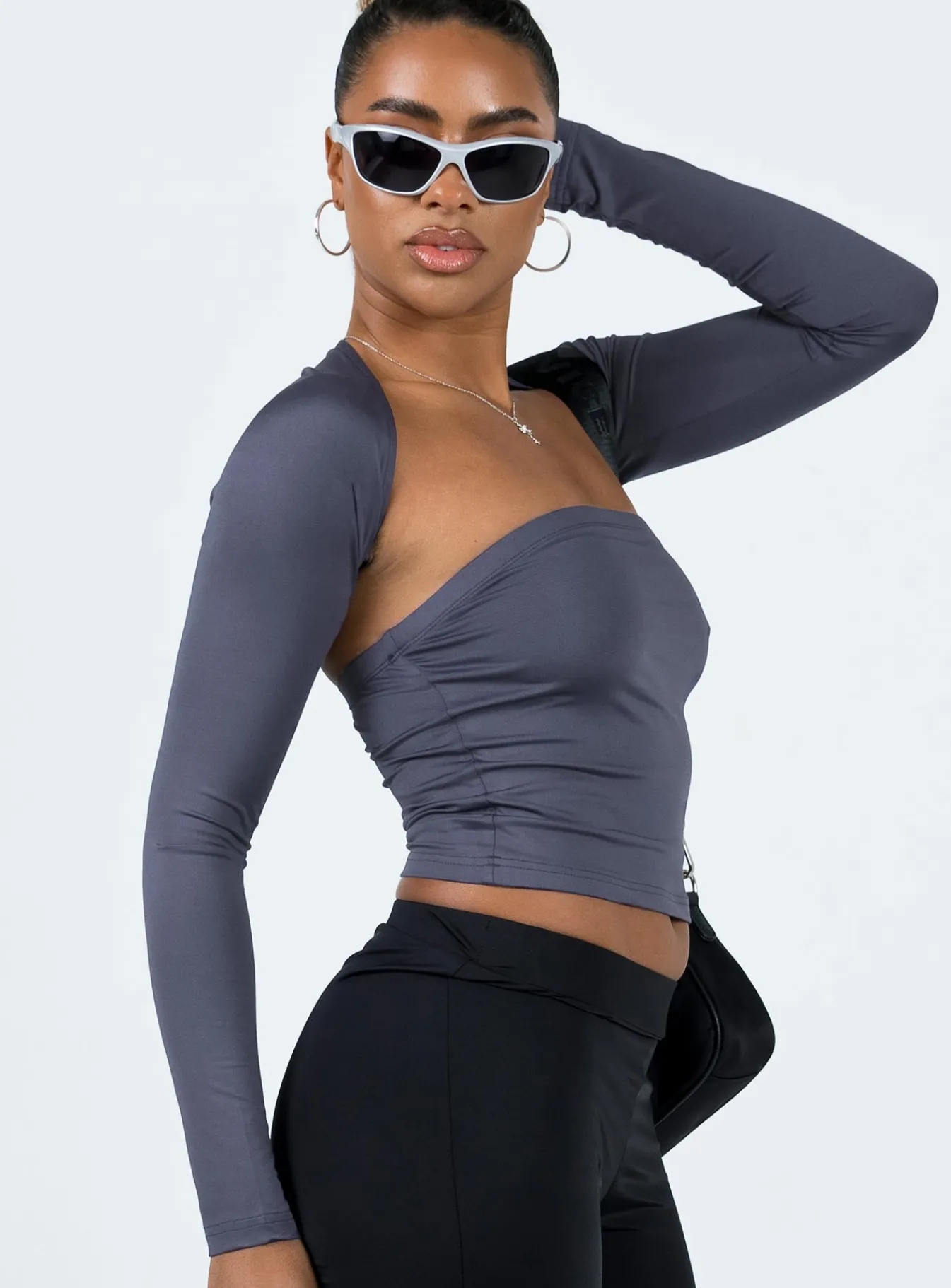 Princess Polly Deandra Top Navy Outlet
