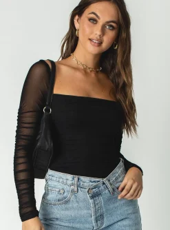 Princess Polly Delany Bodysuit  Black Fashion