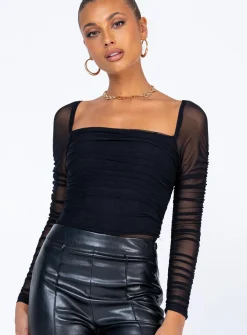 Princess Polly Delany Bodysuit Black Fashion