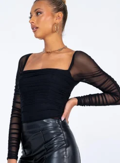 Princess Polly Delany Bodysuit Black Fashion