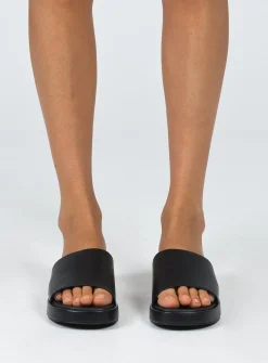 Princess Polly Delia Sandals  Black Clearance