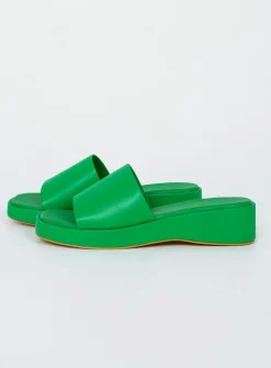 Princess Polly Delia Sandals Primary  Green Flash Sale