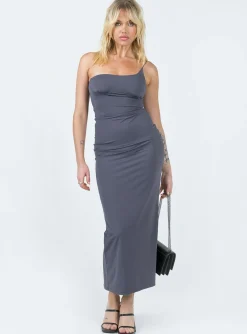 Princess Polly Deliza One Shoulder Maxi Dress  Grey Fashion