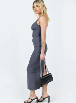 Princess Polly Deliza One Shoulder Maxi Dress  Grey Fashion