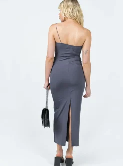 Princess Polly Deliza One Shoulder Maxi Dress  Grey Fashion