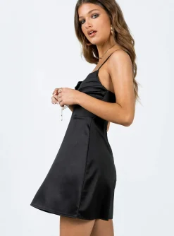 Princess Polly Della Mini Dress  Black Discount