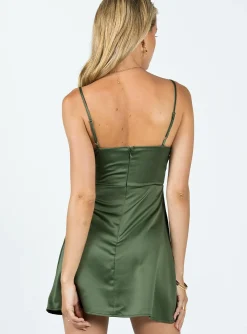 Princess Polly Della Mini Dress  Green Online