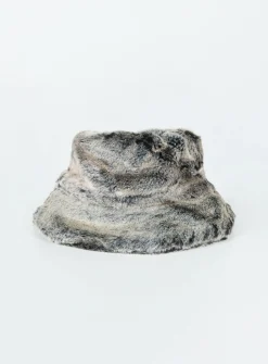 Princess Polly Delvey Fluffy Hat  Grey Clearance