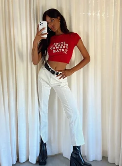 Princess Polly Demi Pant  White Best