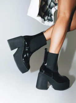 Princess Polly Denver Boots  Black Shop
