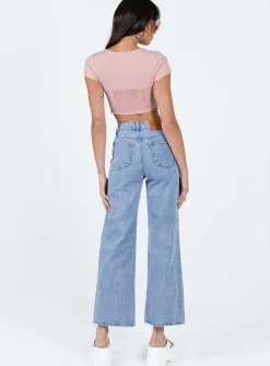 Princess Polly Denver Denim Jeans  Mid Wash Outlet