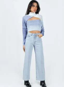 Princess Polly Denver Denim Jeans  Light Wash Outlet