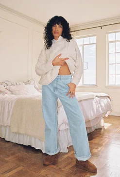 Princess Polly Denver Denim Jeans  Light Wash Outlet