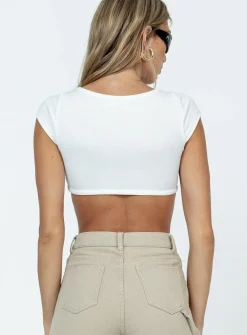 Princess Polly Desmond Top  White New