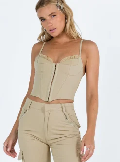Princess Polly Destiny Top Taupe Sale