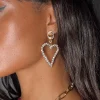 Princess Polly Desy Earrings  Gold / Clear Outlet