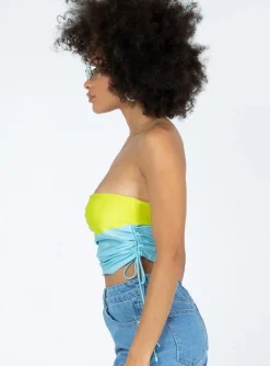 Princess Polly Deven Top/ Green   Blue Store