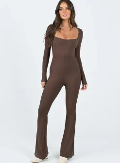 Princess Polly Devera Jumpsuit  Brown Best