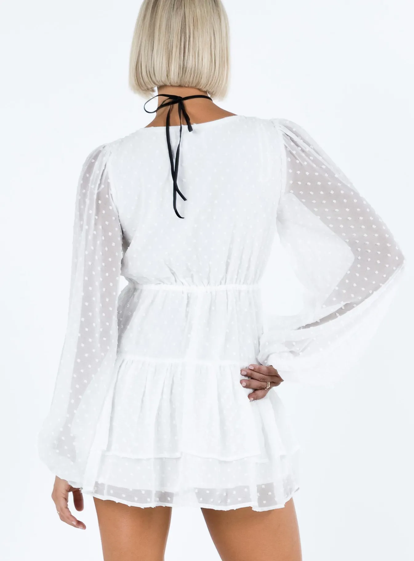 Princess Polly Dialla Long Sleeve Mini Dress White Shop