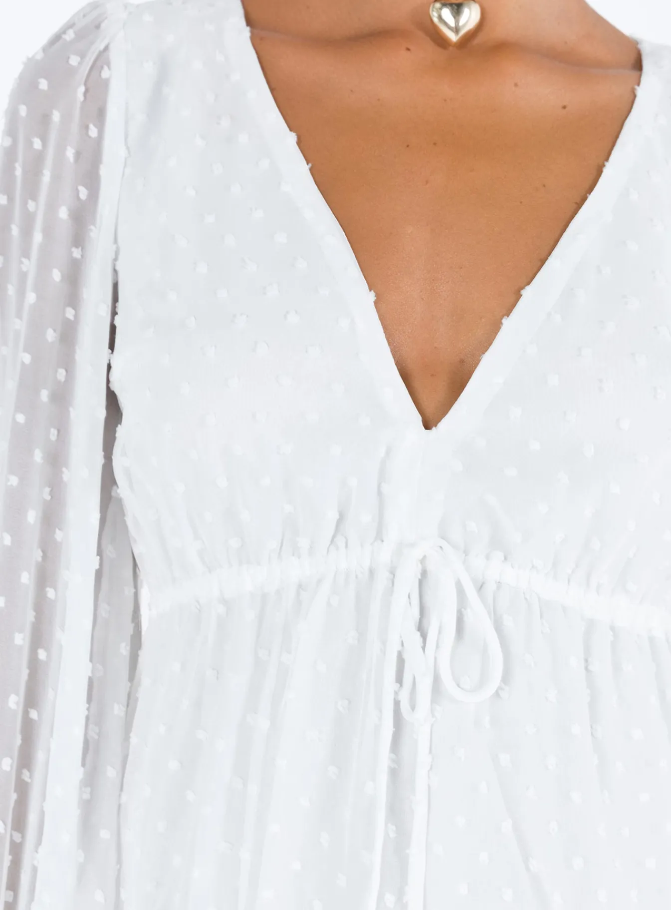 Princess Polly Dialla Long Sleeve Mini Dress White Shop
