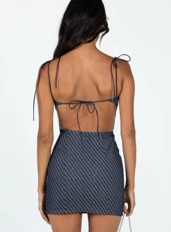 Princess Polly Diez Mini Dress Denim Stripe Best Sale