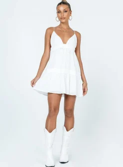 Princess Polly Dionne Mini Dress White Clearance