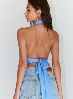 Princess Polly Disco Dreams Top Blue Shop