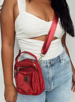 Princess Polly Dixon Crossbody Bag Red Flash Sale