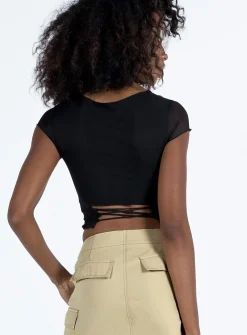 Princess Polly Dobelle Top Black Online