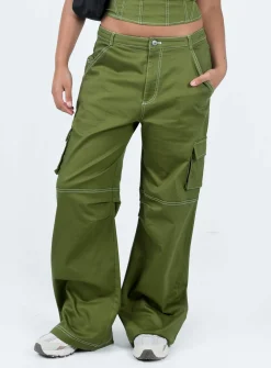 Princess Polly Dobson Pants  Green Cheap