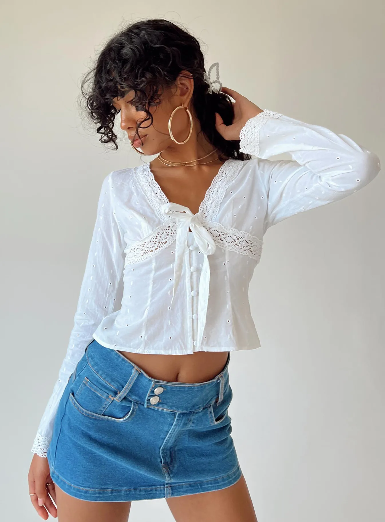 Princess Polly Dominico Shirt Ivory Store