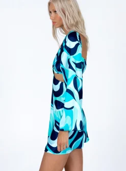 Princess Polly Dominique Mini Dressmulti Blue Store