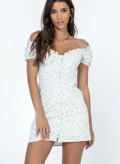 Princess Polly Donna Mini Dressfloral Green Best Sale