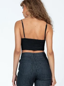Princess Polly Doreen Top  Black Flash Sale