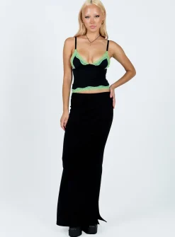 Princess Polly Dos Fitted Cami Top  Black Sale