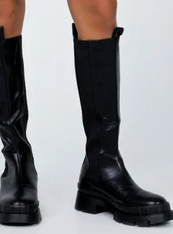 Princess Polly Douglas Boots  Black Cheap
